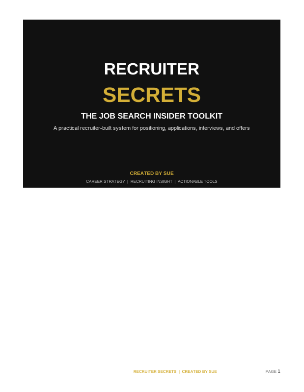 Cover of Recruiter Secrets